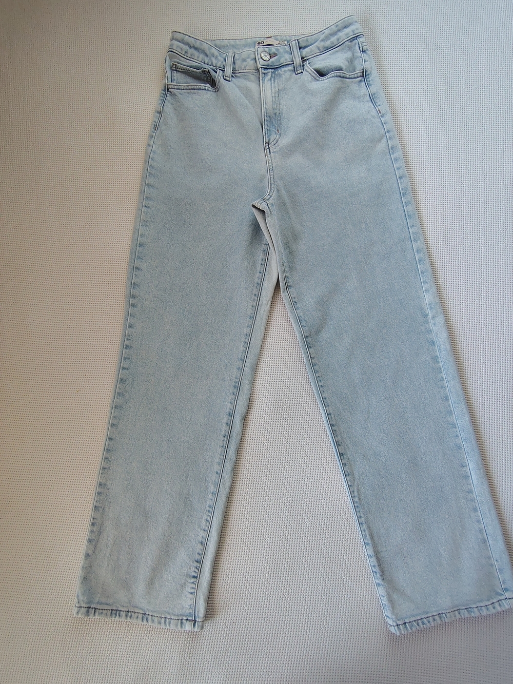 SO Light Wash High-Rise Baggy Dad Jeans - Light Blue Size 11.